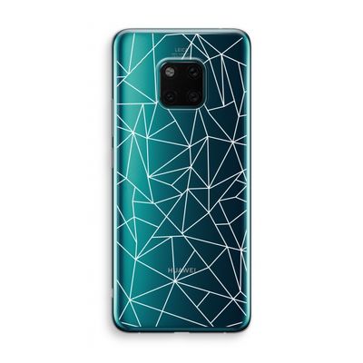 Geometrische lijnen wit: Huawei Mate 20 Pro Transparant Hoesje