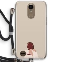 I drink wine: LG K10 (2017) Transparant Hoesje met koord