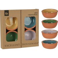 Excellent Houseware Tapasschaal terracotta 4-delig