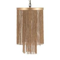 PTMD Hanglamp Brenton - 30x30x50 cm - Ijzer - Goud