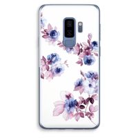 Waterverf bloemen: Samsung Galaxy S9 Plus Transparant Hoesje