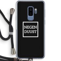 Negenduust black: Samsung Galaxy S9 Plus Transparant Hoesje met koord