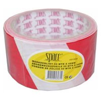 Markeerlint / afzetlint rood met wit 50 meter