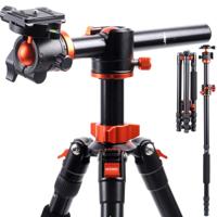 K&F Concept statief T254A4 185cm met monopod en kantelbare arm