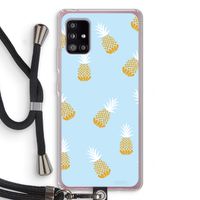 Ananasjes: Samsung Galaxy A51 5G Transparant Hoesje met koord