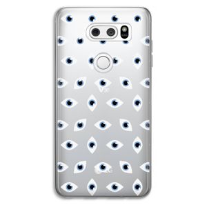 Eyes pattern: LG V30 Transparant Hoesje