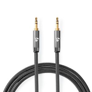 Nedis Stereo-Audiokabel | 3,5 mm Male naar 3,5 mm Male | 2 m | 1 stuks - CATB22000GY20 CATB22000GY20