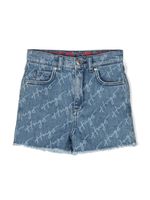 HUGO KIDS short en jean à logo imprimé - Bleu - thumbnail