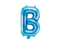 Folieballon Licht Blauw Letter 'B' - 35cm