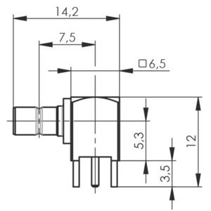 Telegärtner J01160A0591 J01160A0591 SMB-connector Stekker, haaks 50 Ω 1 stuk(s)