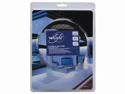 KIT MET FLEXIBELE LED-STRIP EN VOEDING - KOUDWIT - 300 LEDS - 5 m - 12Vdc - Vellight