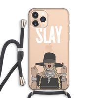 Slay All Day: iPhone 11 Pro Max Transparant Hoesje met koord