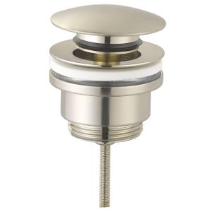 Royal Plaza Merlot pop up wastafelplug 1 1/4 42mm afsluitbaar geborsteld nikkel 58346