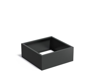 Aluminium plantenbak CARREZ zonder bodem 100x100x40cm.