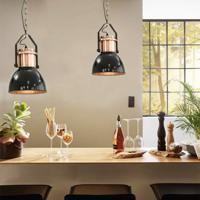 VidaXL Plafondlampen 2 st rond e27 zwart VidaXL Plafondlampen 2 st rond e27 zwart