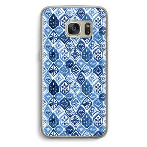 Blauw motief: Samsung Galaxy S7 Transparant Hoesje