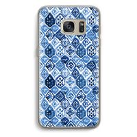 Blauw motief: Samsung Galaxy S7 Transparant Hoesje