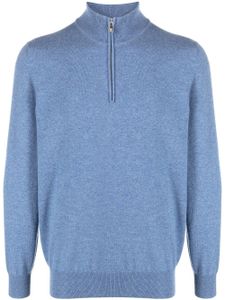 Brunello Cucinelli pull en cachemire à col cheminée - Bleu