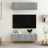 Tv-meubelen 4 st 60x30x30 cm bewerkt hout grijs sonoma eiken
