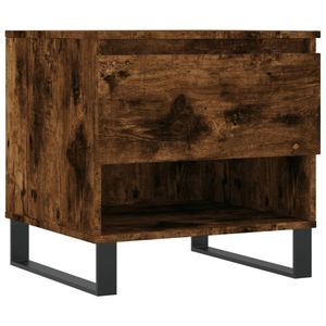 vidaXL Salontafel 50x46x50 cm bewerkt hout gerookt eikenkleurig