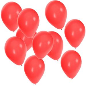 Bellatio Decorations ballonnen - 60x stuks - rood - 27 cm - verjaardag - feestartikelen