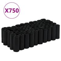 VidaXL Hondenpoepzakjes 750 st 30x20 cm polyetheen zwart - thumbnail