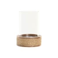 Kaarshouder Home ESPRIT Bruin Natuurlijk Kristal Touw Mangohout
