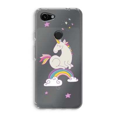 Regenboog eenhoorn: Google Pixel 3a Transparant Hoesje