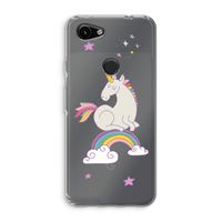 Regenboog eenhoorn: Google Pixel 3a Transparant Hoesje
