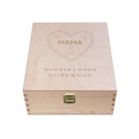 Houten theedoos graveren (9-vaks)