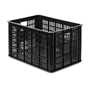 Lastpak Fietskrat - zwart - 50 x 35 x 26 cm - kunststof - opbergkrat