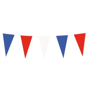 Papieren Vlaggenlijn Rood-Wit-Blauw (10m)