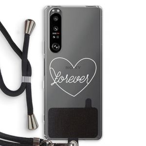 Forever heart pastel: Sony Xperia 1 III Transparant Hoesje met koord