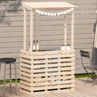 Tuinbartafel met dak 112,5x57x195,5 cm massief hout Tuinbartafel met dak 112,5x57x195,5 cm massief hout