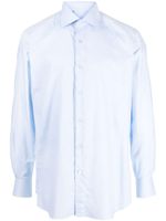 Brioni chemise en coton à manches longues - Bleu - thumbnail