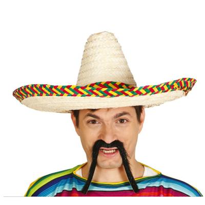 Mexicaanse Sombrero hoed voor heren - 4x - carnaval/verkleed accessoires - multi kleuren