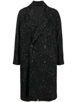 Lardini manteau croisé à sequins - Noir