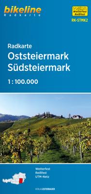 Fietskaart STMK2 Bikeline Radkarte Oststeiermark - Südsteiermark | Esterbauer