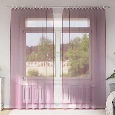 Gordijnen voile met lussen 2 st 140x225 cm paars