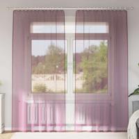 Gordijnen voile met lussen 2 st 140x225 cm paars