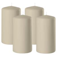 Enlightening Candles Cilinder/stompkaars - 4x - beige - D6 x H10 cm - 36 branduur