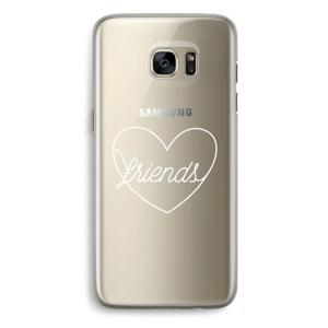 Friends heart pastel: Samsung Galaxy S7 Edge Transparant Hoesje