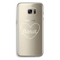 Friends heart pastel: Samsung Galaxy S7 Edge Transparant Hoesje
