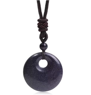 Blauwe goudsteen ketting - focus & ambitie - Kettingen - Spiritueelboek.nl