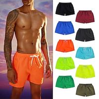 Voor heren Lange zwembroeken Zwemshorts Lichtgewicht Boardshorts Badpak Trekkoord Mesh voering Met zakken Zwemmen Surfen Strand Watersport Effen Zomer Lightinthebox - thumbnail