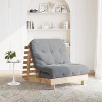 Futon slaapbank met matras 80x206x11 cm massief grenenhout Futon slaapbank met matras 80x206x11 cm massief grenenhout