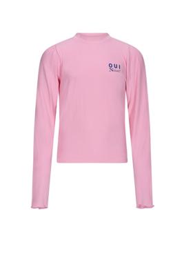 NoBell winter jersey crop top meisjes - roze - Krop - rib