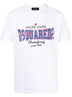 Dsquared2 T-shirt met logoprint - Wit