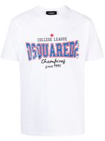 DSQUARED2 College logo-print T-shirt - Blanc