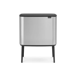 Brabantia 316227 vuilnisbak 34 l Rechthoekig Kunststof, Staal Roestvrijstaal